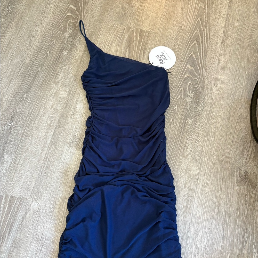 Princess Polly Midnight Blue Ruched Mini Dress